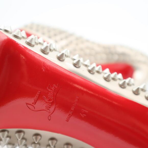 Christian Louboutin Vendome Peep Toe Spiked Platform Pumps Size 41 - Picture 7 of 11